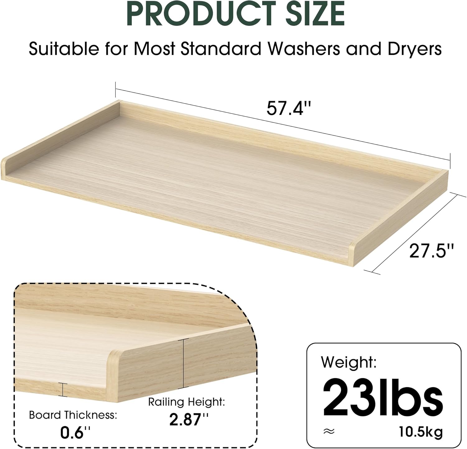 Laundry Countertop with 2.75