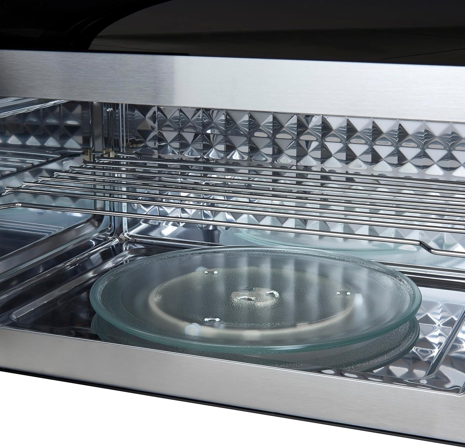 FORNO Fornace 30-Inch Over-the-Range Convection Microwave, 1.5 cu.ft Capacity – Stainless Steel Finish – 300 CFM 2-Speed Ventilation, Touch Glass Control, LED Cooktop Lighting – FOTR3038-30