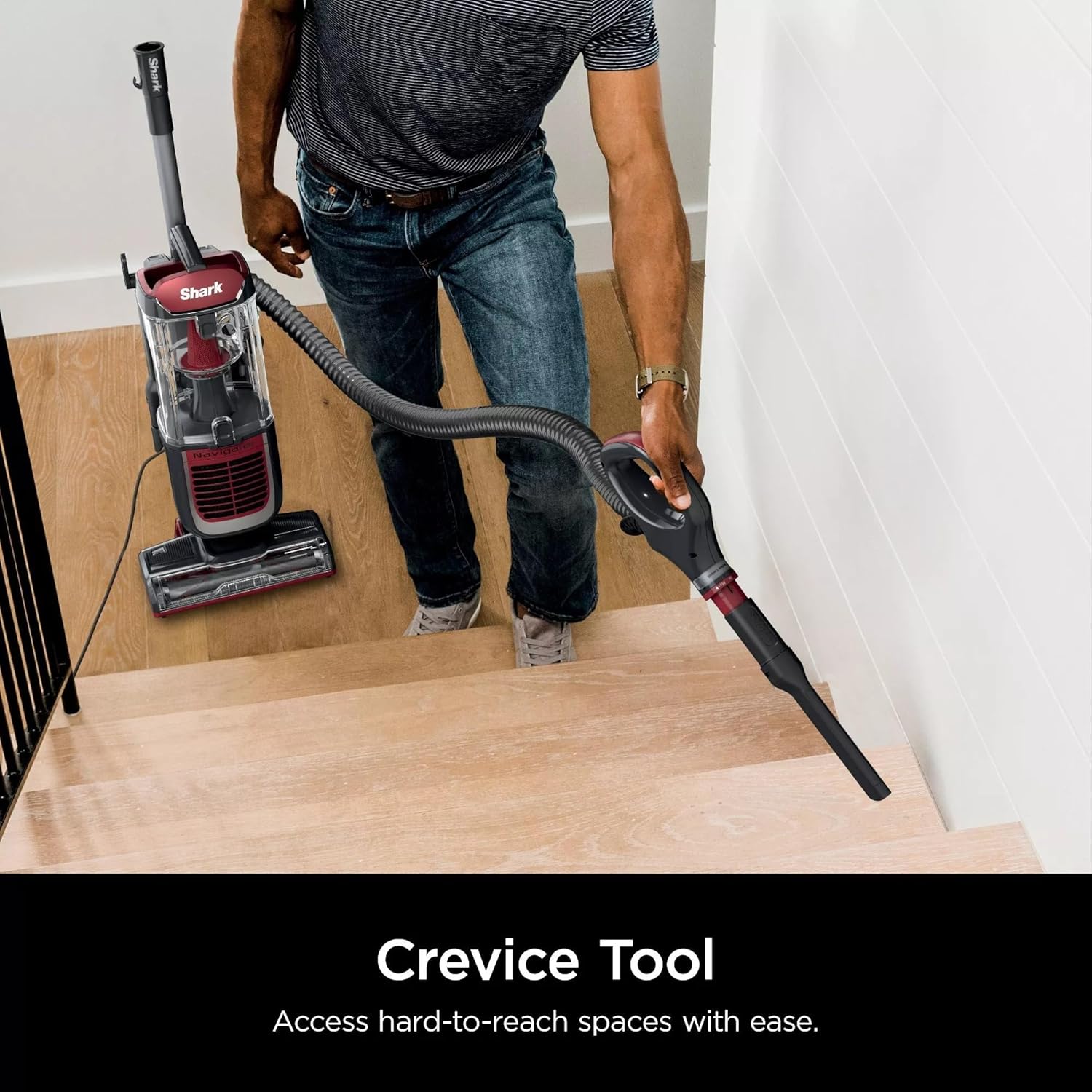 SHARK NV181 Navigator Swivel Pro Upright Vacuum with HEPA Filtration, Bagless, Swivel Steering, Multi-Surface Cleaning, Perfect for Pets (Renewed)