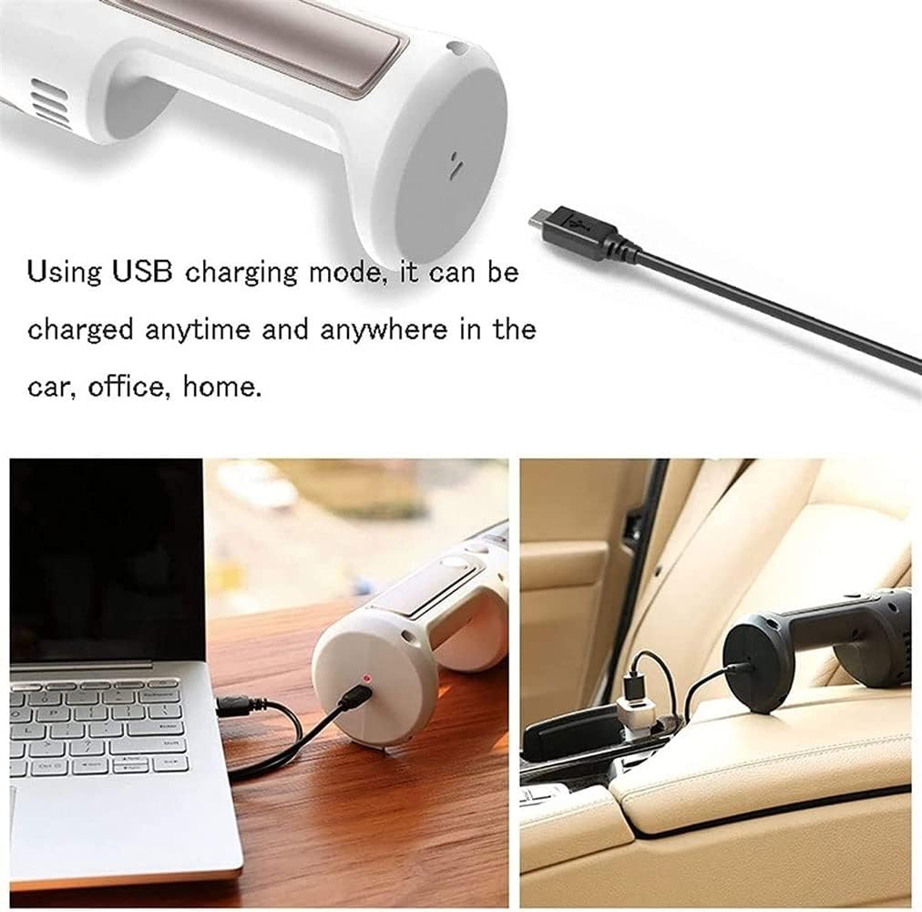 Handheld Vacuum Cleaner Cordless, USB Rechargeable, Powerful Suction Cleaner, Portable Hand Vacuum for Pet Hair Home and Car Cleaning, Wet & Dry