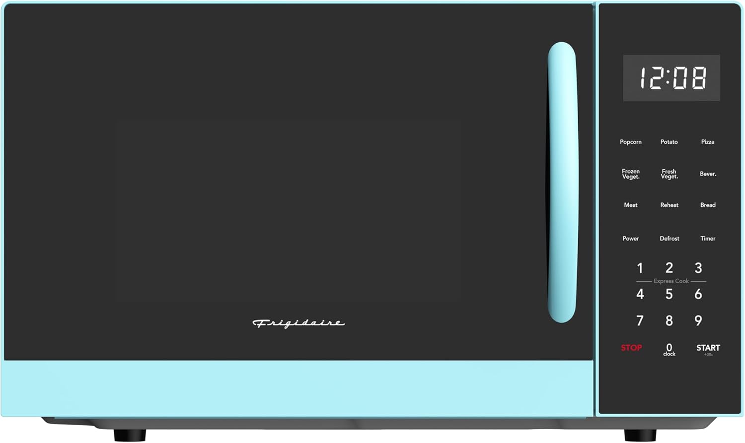 FRIGIDAIRE 0.9-Cubic Feet Microwave Oven with Oversized Display, Blue