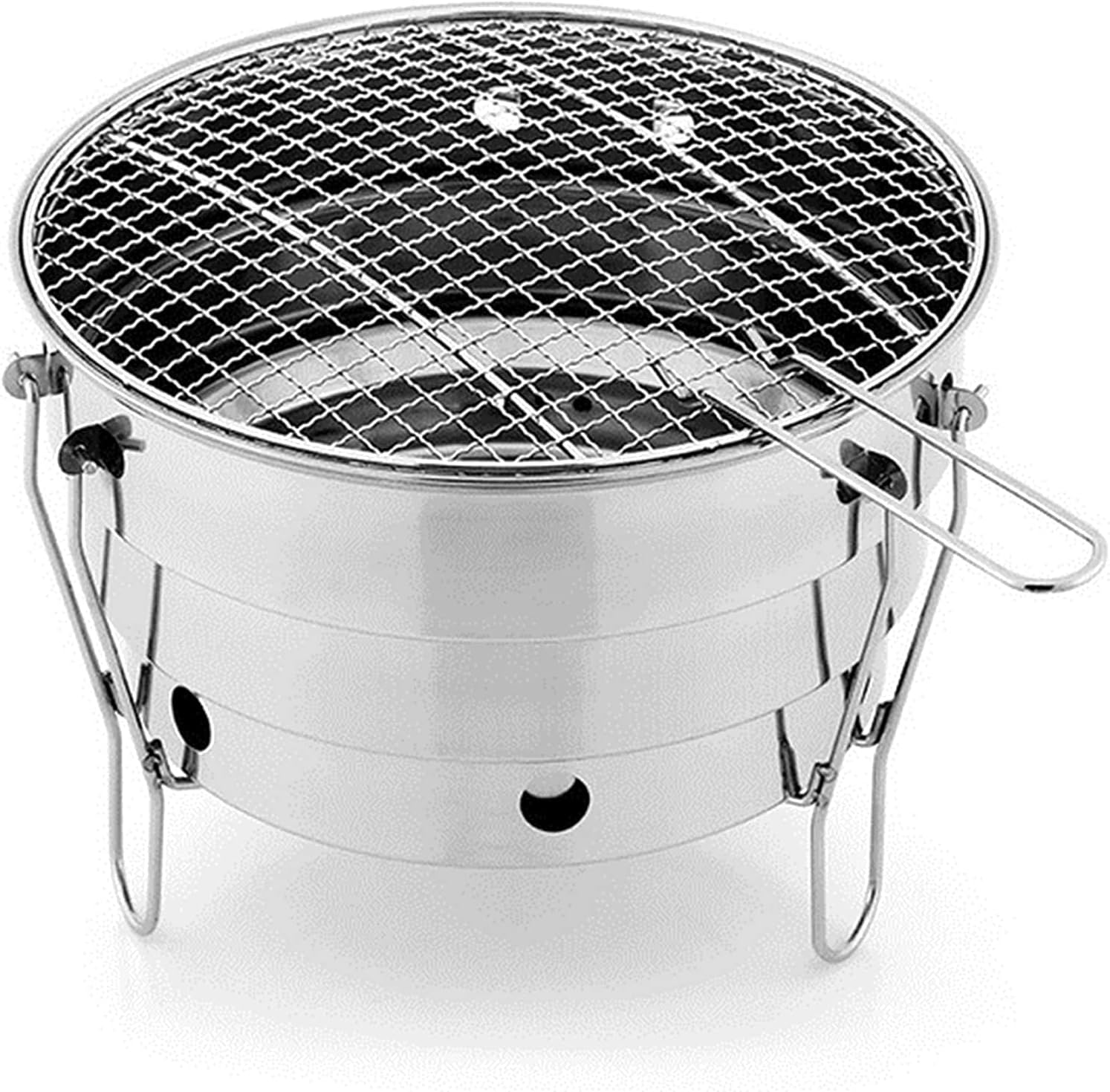 Safety Certification Charcoal BBQ Grills Outdoor Barbeque Grill Stainless Steel Barbecues Grill Rack Combination Grill-Smokers for Outdoor Picnic Camping Patio Garden