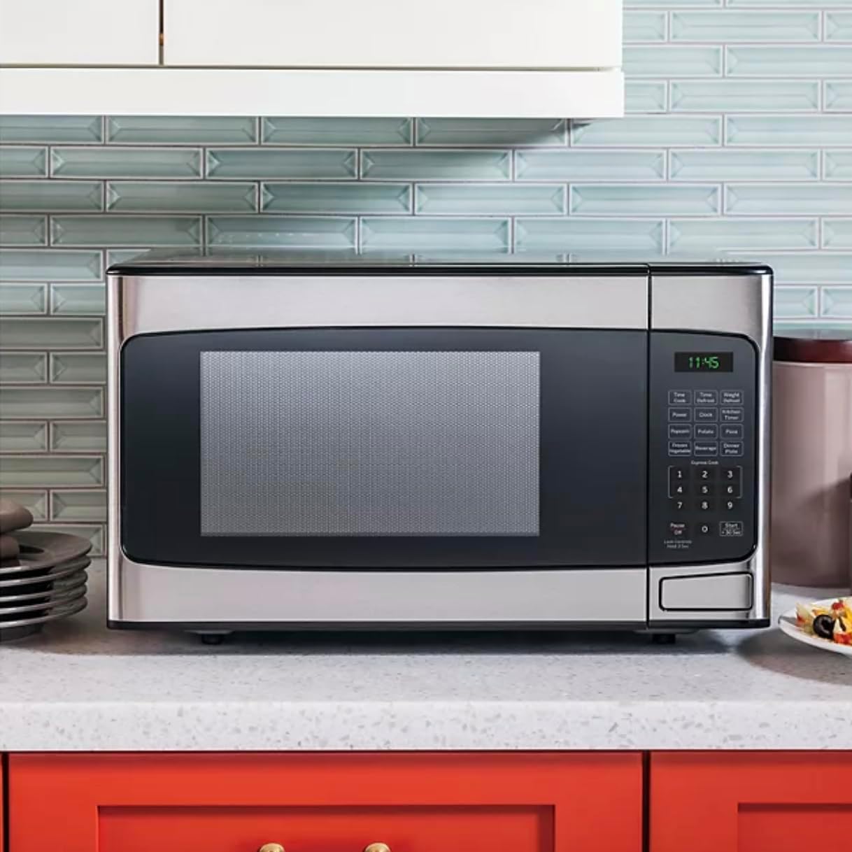 GeneralMicrowave oven 1.1 cubiC feet-Stainless steel body-Auto-functions