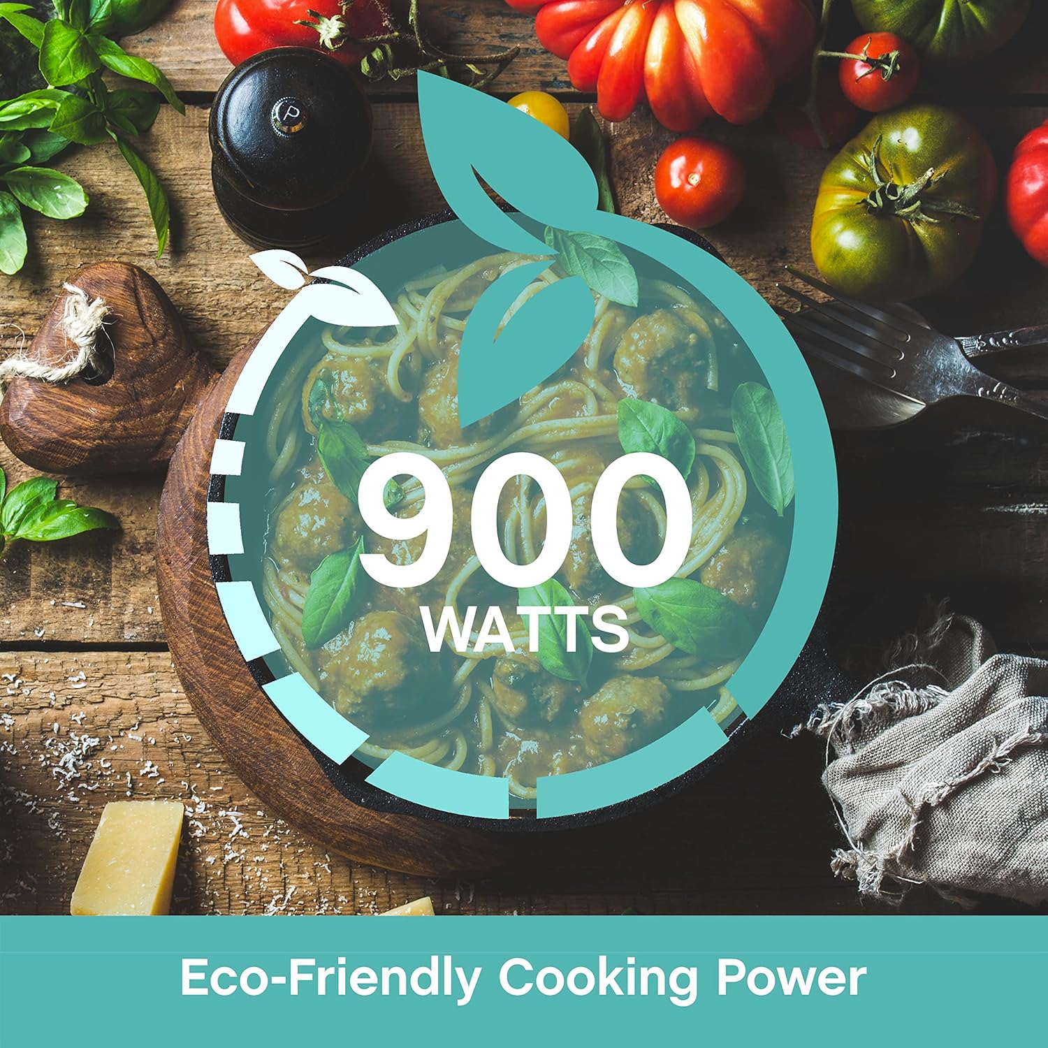 West Bend Microwave Oven 900-Watts Compact with 6 Pre-Set Cooking Settings, Speed Defrost, Electronic Control Panel and Glass Turntable, 0.9 Cu.Ft., White