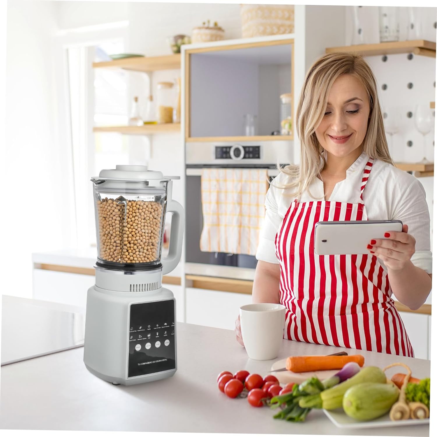 110v High-speed Countertop Blender with Non-stick Jar Self-cleaning Function Low-noise Operation for Smoothies Juices and Food Processing The Kitchen