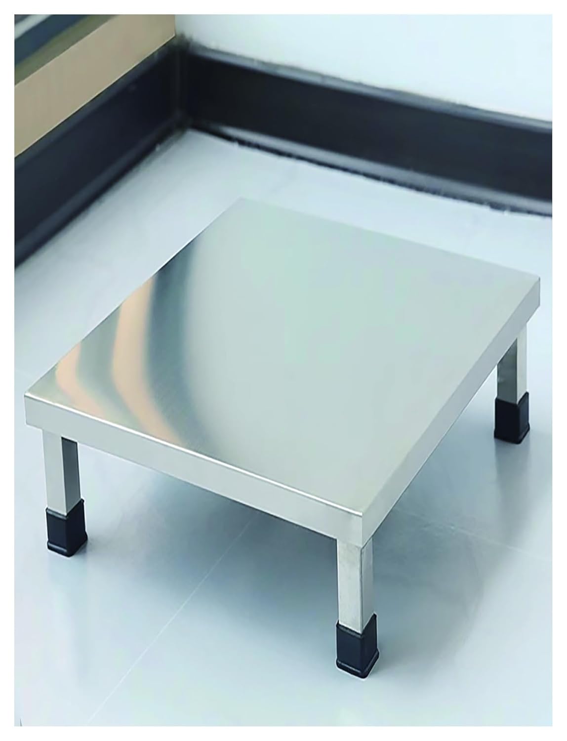 Stainless Steel Fridge Stand, Laundry Pedestal Washing Machine Tray Mat, Raised Shelf Base for Various Furniture and Household Appliances, No Assembly(60x60x20cm/23.6x23.6x7.8in)