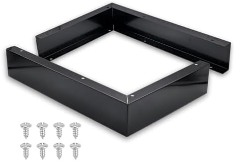 Universal Microwave Trim Kit - Black metal Microwave Filler Kit Fits Most Built In Microwaves- Fills Over the Range Microwave Oven Cabinet Gap - 15.75”D x 10.75”H x 2.95”W