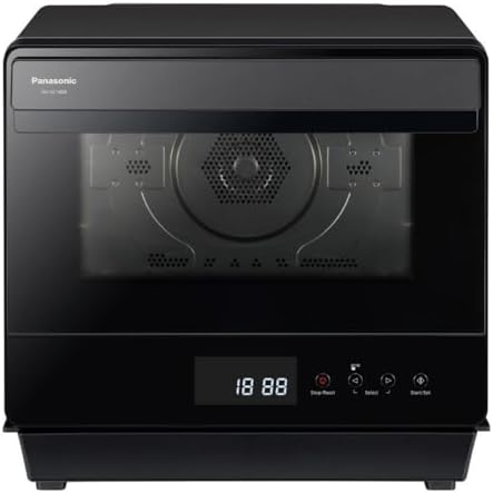 Panasonic HomeChef 7-in-1 Compact Oven with Convection Bake, Airfryer, Steam, Slow Cook, Ferment, 1200 watts, .7 cu ft with Easy Clean Interior - NU-SC180B (Black)