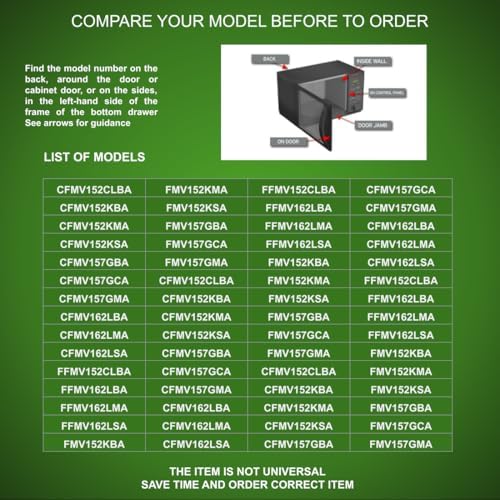 FIX17629879, 4982019 CKD982019X Compatible with Frigidaire Microwave Door Handle fits Old Model Number FIX17629879, 4982019