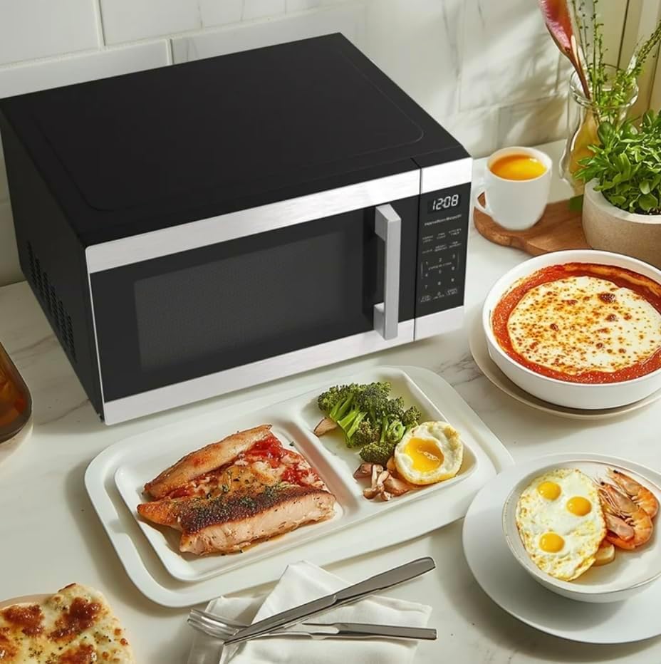 Aurevia™ SenseCook Pro Countertop Microwave, 1.6 Cu Ft, 1100W, Stainless Steel, LED Display, 7 Sensor Cook Options, 12.4-Inch Turntable, 21.8x19.8x12.2-Inch