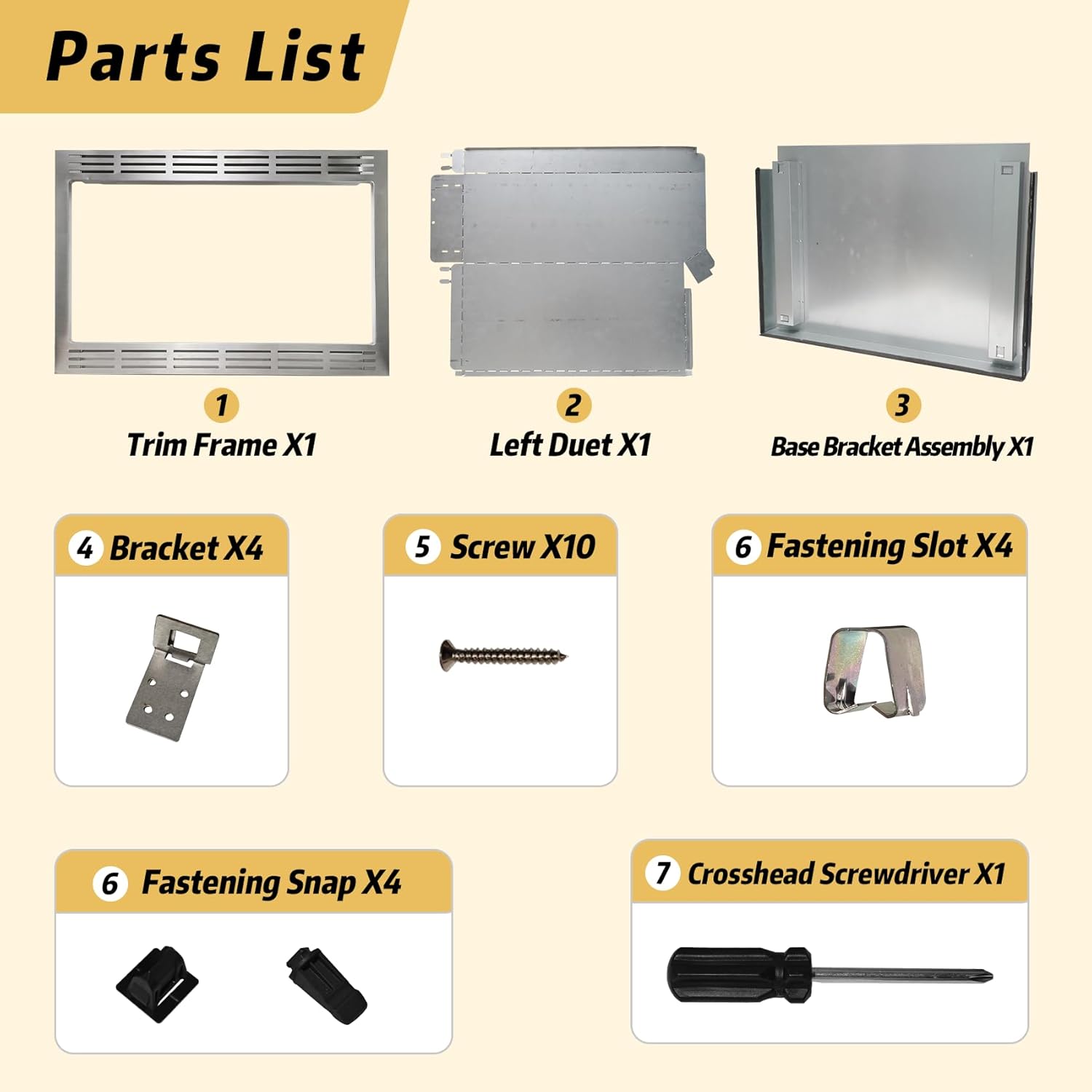 NN-TK922SS 27-inch Microwave Trim Kit, 27-Inch Stainless Steel Microwave Trim Kit - Compatible with 2.2 Cu Ft Built-in Microwaves, Trim Kit for Microwave