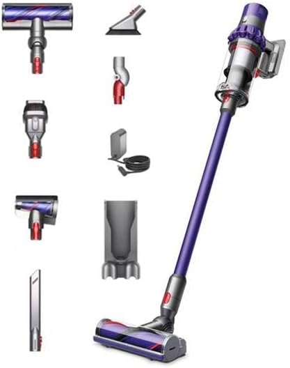 Dyson V10 Allergy Cordless Stick Vacuum Cleaner: 14 Cyclones, Fade-Free Power, Whole Machine Filtration, Hygienic Bin Emptying, Wall Mounted, Up to 60 Min Runtime