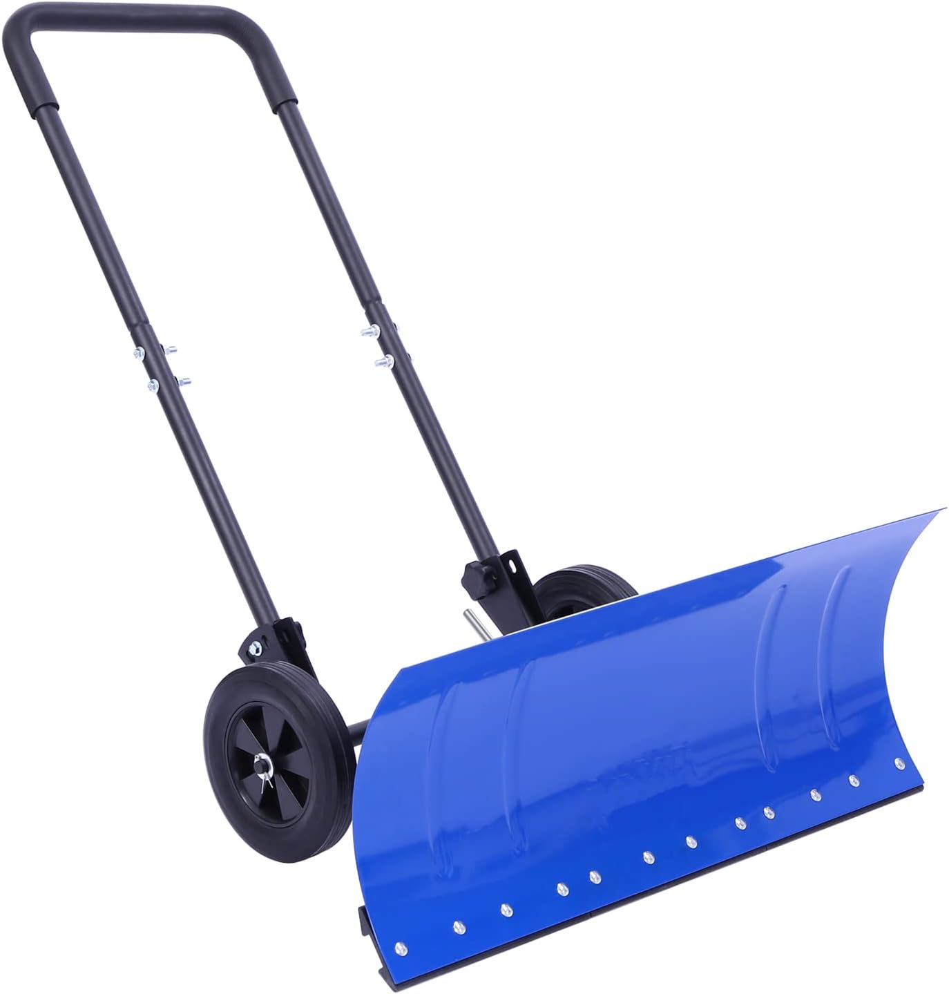 Ohuhu Snow Shovel for Driveway: 2026 Upgraded Heavy Duty Adjustable Angle Wheeled Metal Snow Shovels with 30