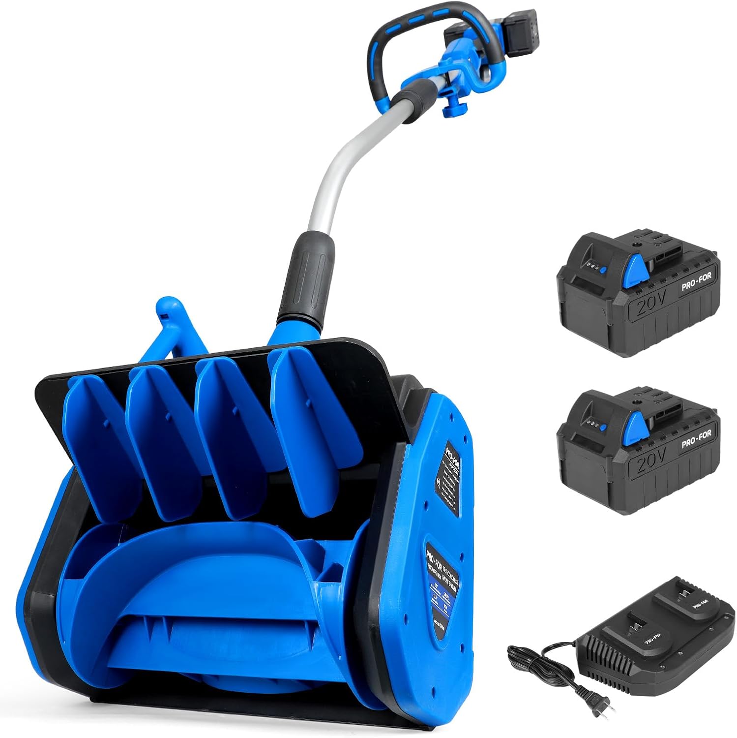 40V Cordless Snow Shovel, Lightweight Electric Snow Blower Alternative with 2×4.0Ah Batteries, 13.5