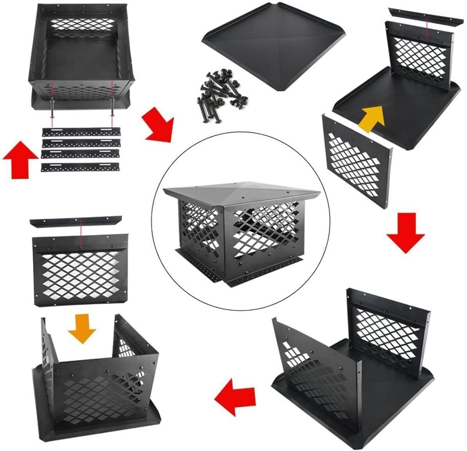 Chimney Cap, Exhaust Pipe for Chimney Pots,Replace,Rain Resistant, Heating Cool Air Vent Roof Vent Cap Chimney Cover