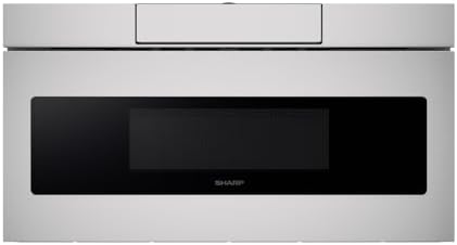SHARP SMD3070ASY Microwave Drawer Oven, 30-inch, 1.2 Cubic Feet, 950 Watt, Concealed Angled Touch Control Panel with Digital LCD Display, Stainless Steel