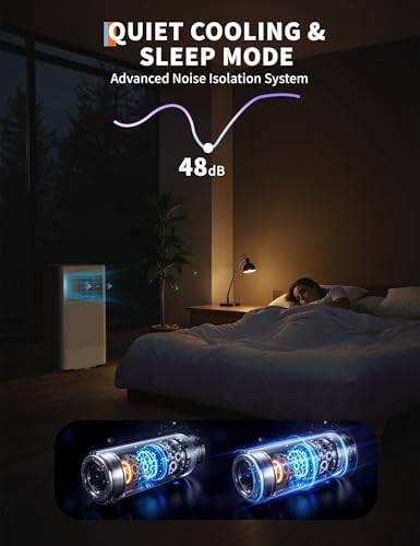 Portable Air Conditioner 8000 BTU, Portable AC with Fan, Dehumidifier & Sleep Mode, Portable Floor AC Units for Room Cooling Up to 350sq.Ft