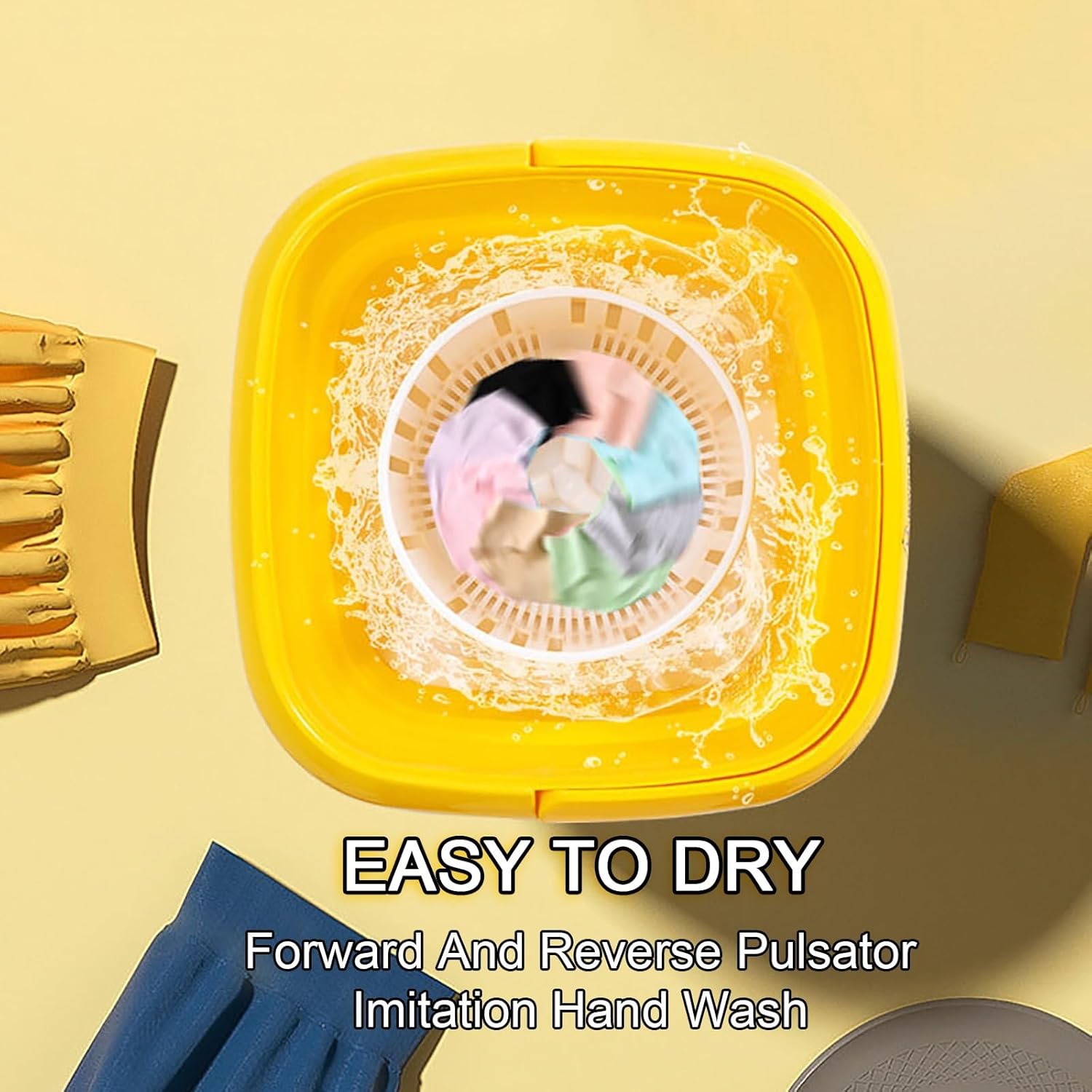 Small Washing Machine Portable， Washer Machine， for Apartments, Dorm, Camping, RV, Travel Laundry (Color : Pink)