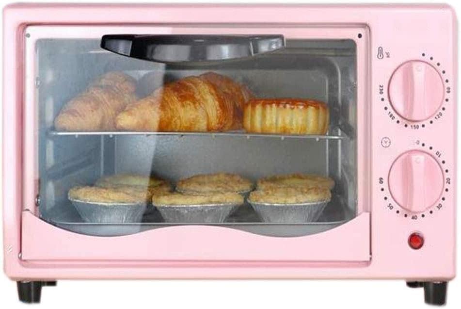 12L Pink Mini Oven Air Fryer - Multi-Function Convection Toaster Oven for Countertop Cooking, Perfect for Baking, Roasting & Air Frying, Space-Saving Design