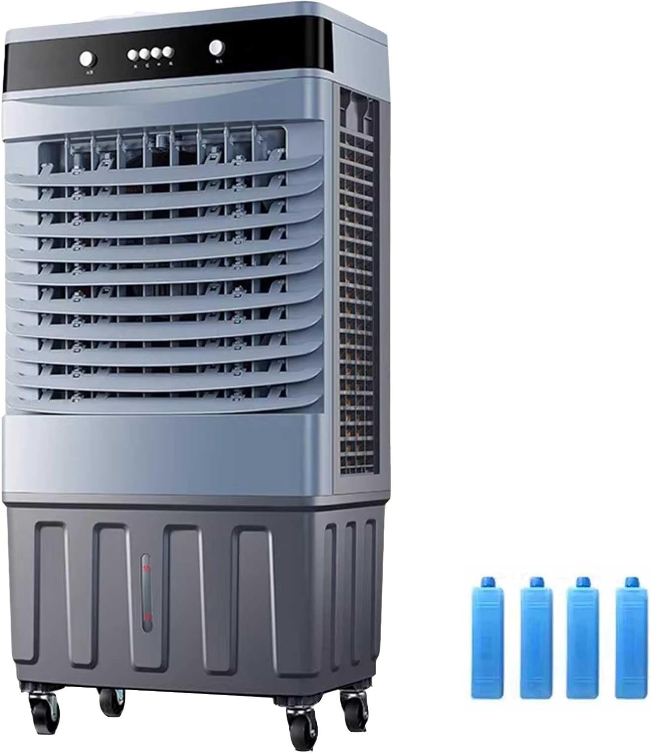 Swamp Cooler Air Conditioner with Water Tank, Evaporative Air Cooler with 4 Ice Box, Quiet Operation, 3 Wind Speeds for Outdoor Indoor Use(110cm/43in)