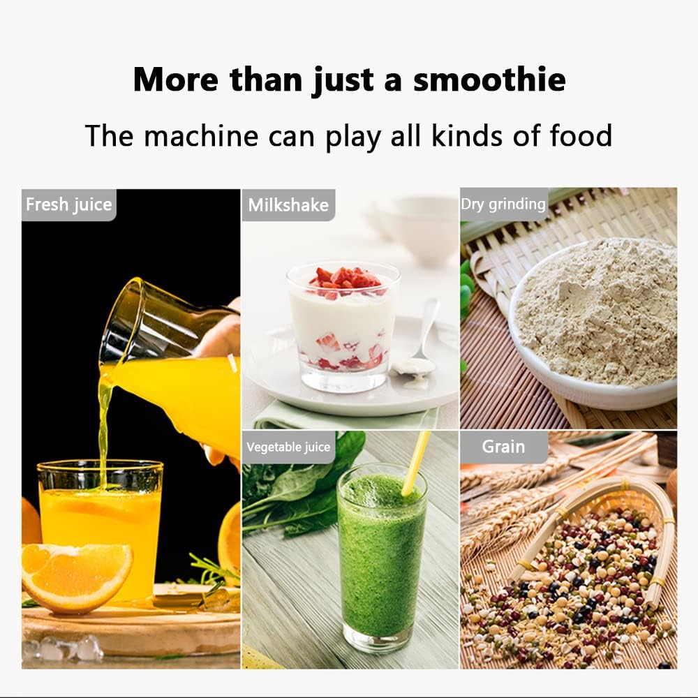 Commercial Milk Tea Shop Ice Crusher, Food Processor 1500W Multifunctional Blender, 2000ml Large Capacity PC Container, Grinder Juicer