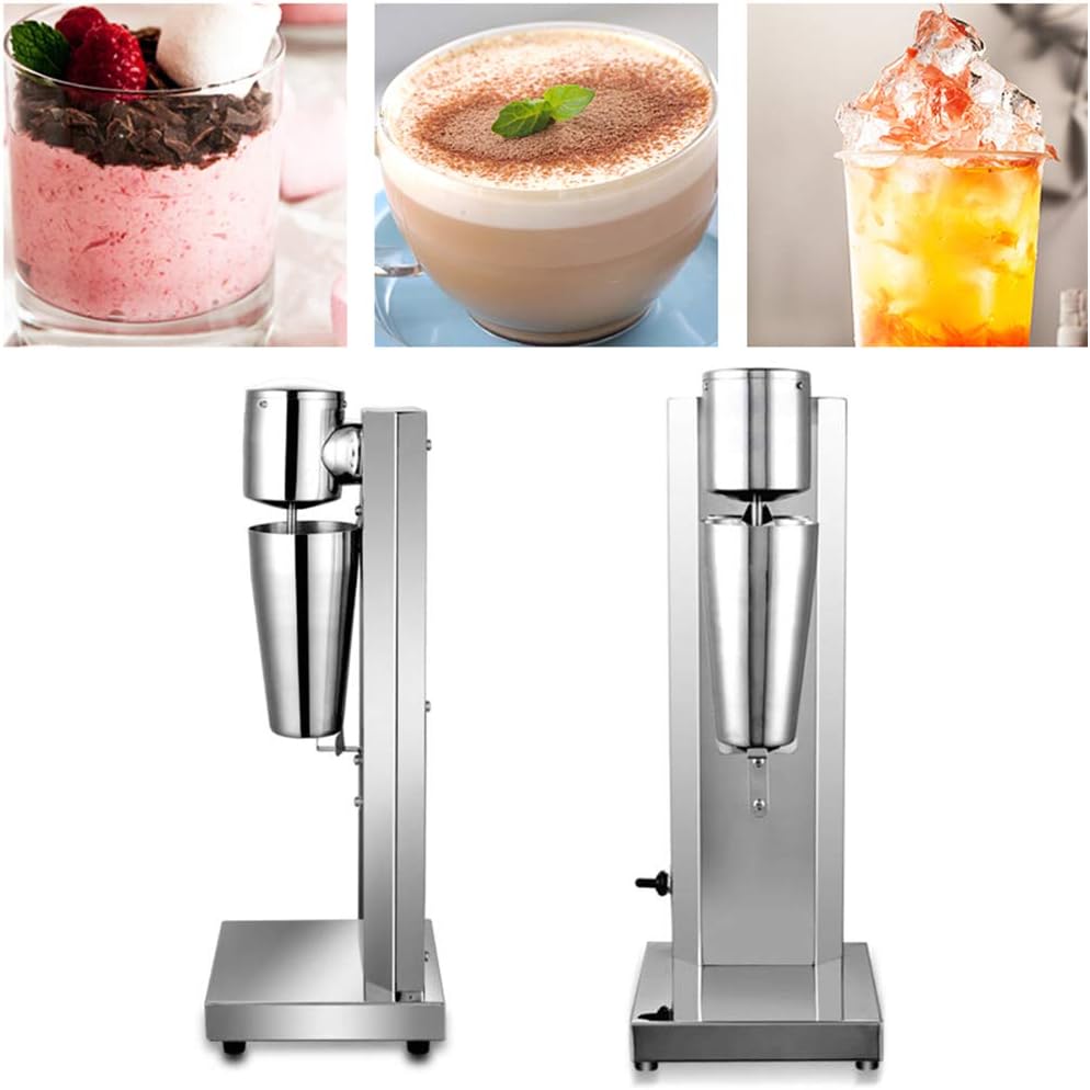 DYRABREST Milk Shaking Machine Ice Cream Maker Drink Mixer Blender Machine 650ML Household Electric Smoothie Blender Commercial Stainless Steel Milk Tea Drink Mixer 110V