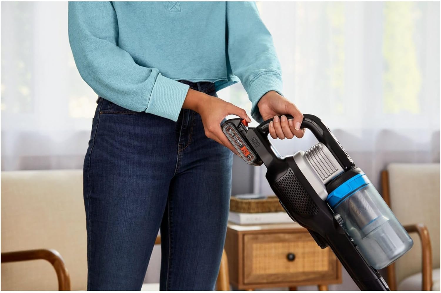 BLACK+DECKER POWERSERIES Extreme MAX Cordless Stick Vacuum, Home and Pet Hair Vacuum (BHFEB520D1)
