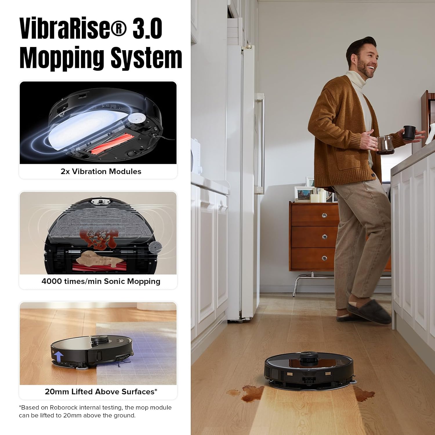 roborock S8 MaxV Ultra Robot Vacuum & Sonic Mop with Threshold Strip