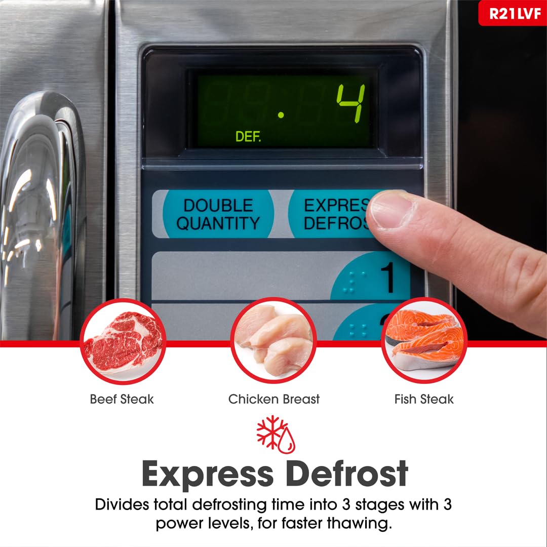 Sharp Medium-Duty Commercial Microwave Oven (15-0429) R-21LVF1 Cubic Feet