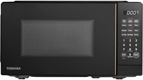 Compact 0.7 Cu Ft Microwave Oven with 11 Power Levels, Eco Mode, and Fast Defrost Function - 700W, Black