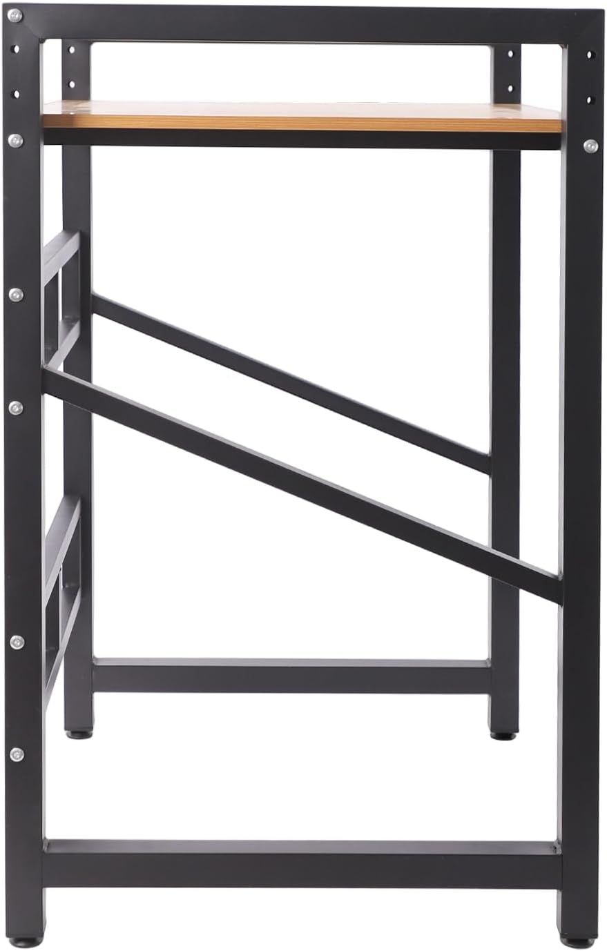 Washer Dryer Stacking Rack Stand, Heavy Duty Washing Machine Shelf with Top Guardrail & Adjustable Height, Premium Washer Dryer Stand for Laundry Room Bathroom Balconies (Inner Size 25.6