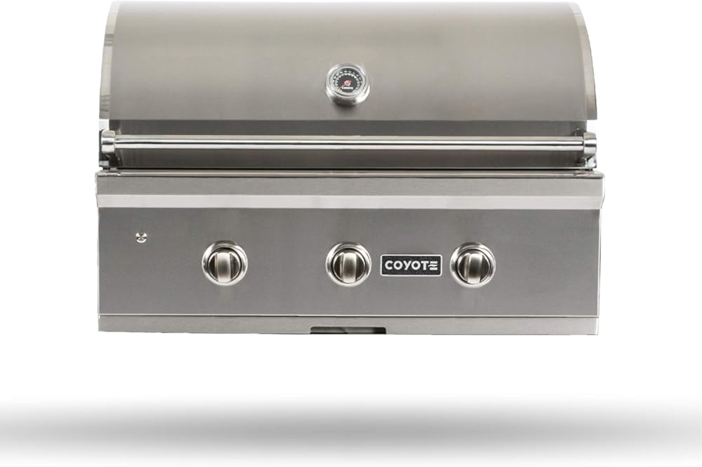 Coyote Outdoor Kitchen Grill | 34- inch Built-In Liquid Propane Grill | 3 Burner Barbecue | Premium BBQ | Great For Outdoor Kitchens | Top-Tier Warranty | C-Series C2C34LP