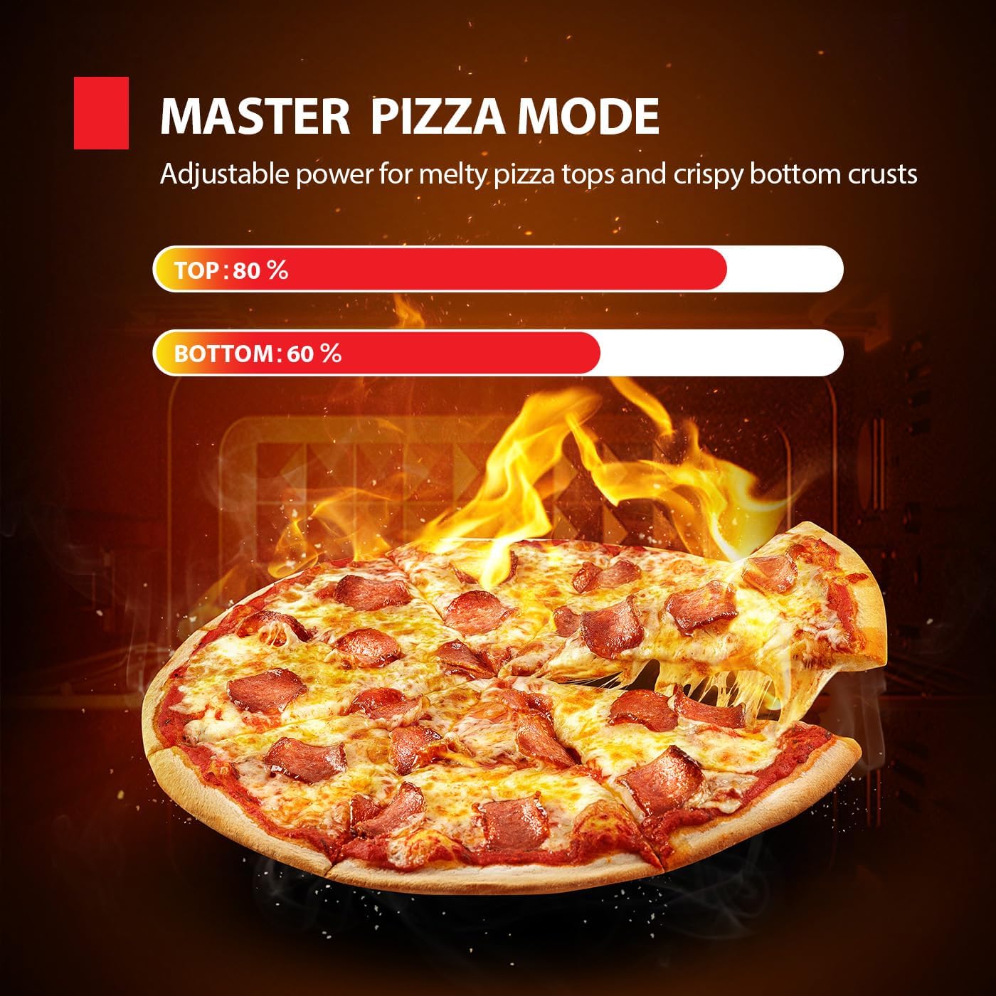 TOSHIBA ChefFry Air Fryer Toaster Oven Combo, 12-in-1 Convection Countertop Oven, 34QT / 32L Large Capacity, 1750W, Master Pizza Modes Design with Exclusive Dual-Temp Tech