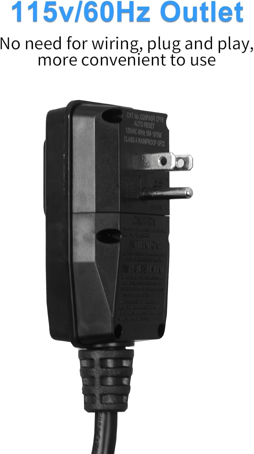 DOEL Mini Swimming Pool Heat Pump, 17100 BTU Electric Pool Heater for Above Ground Pools Heating or Cooling, Titanium Heat Exchanger, 115V 60Hz