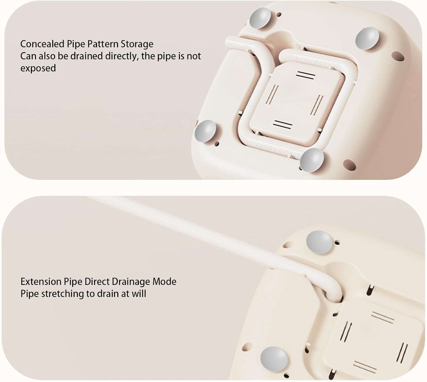 GLOGLOW Mini Washer, 9L Large Capacity Drum Mini Portable Washing Machine with Non Slip Feet Smart Quick Cleaning Washer for Washstand Bathroom Cabinet Floor (US Plug)