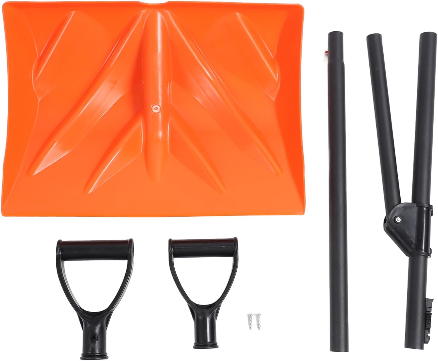 Pilipane Snow Shovel Heavy Duty Portable Effort Saving Anti Slip Handle Dual Purpose Snow Removal Shovel for Outdoor Garden Yard Winter Use PP Iron Material 2230g 5Pcs Set