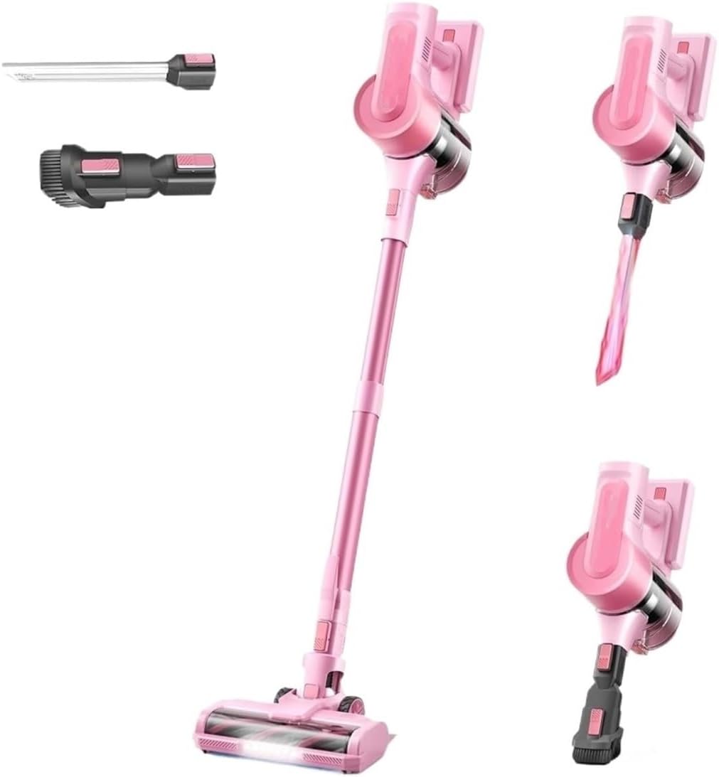 Cordless Handheld Vacuum Cleaner 30Kpa 350W Powerful 8 In 1 Lightweight Stick Vacuum Compatible With DEVOAC S11(S11 PRO Pink)