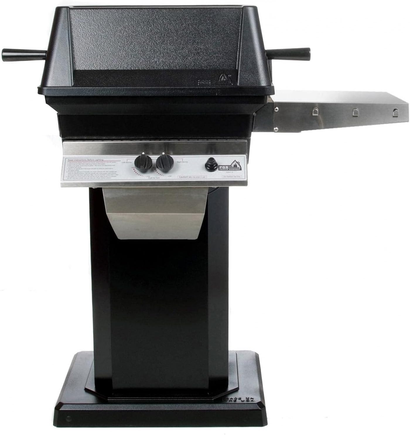 PGS A30 Cast Aluminum Propane Gas Grill On Black Patio Base