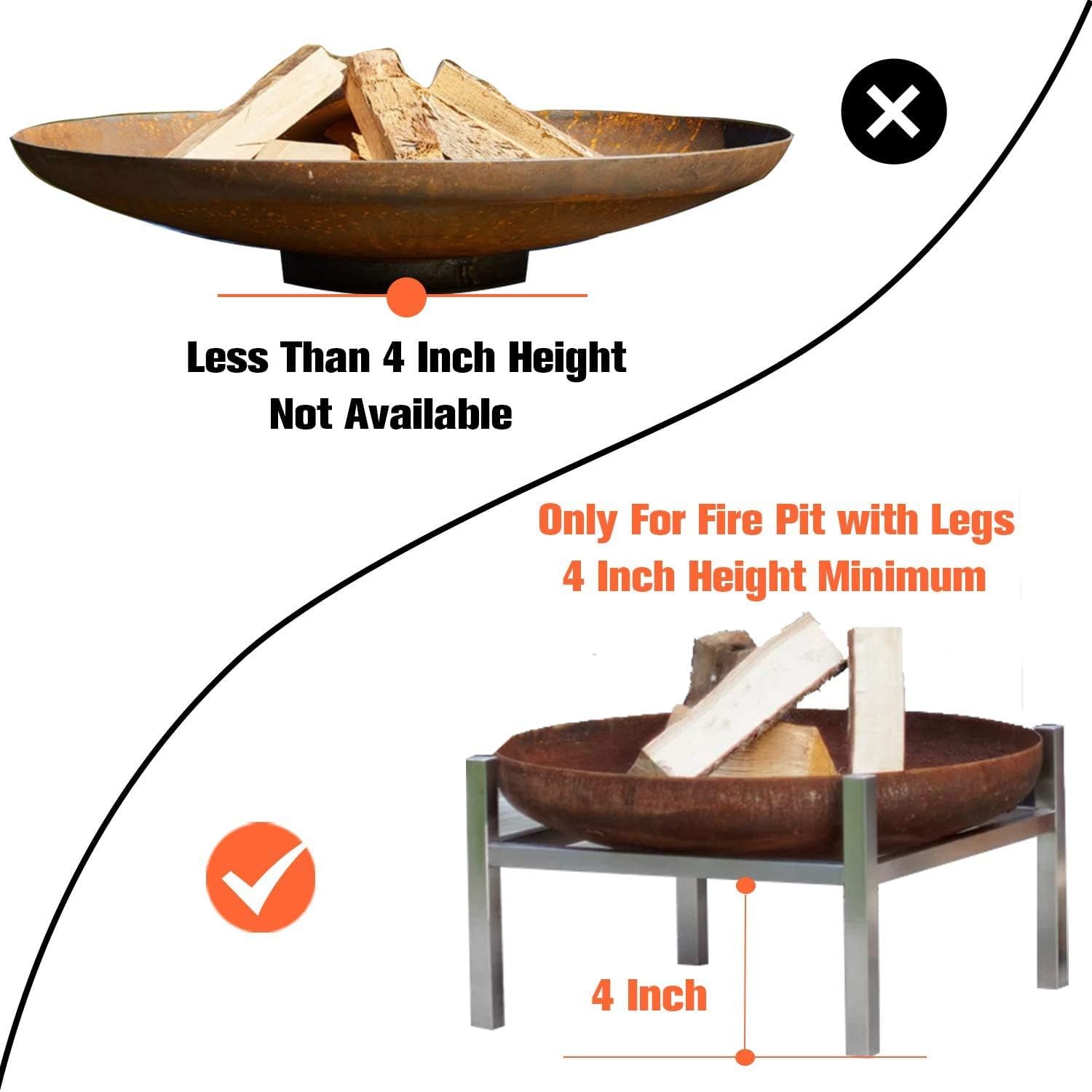 Fire Pit Mat, with Fireplace Poker, for Patio Lawn, Round Fire Pit Pad, Heat Resistant Deck Protector, for Chiminea/Solo Bonfire/Grill/Stove,36 inch