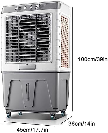 PINNKL Evaporative Cooler Air Conditioner 3 Speeds, Swamp Cooler for Cooling, 6 Ice Packs, Evaporative Air Cooler for Room Outdoor