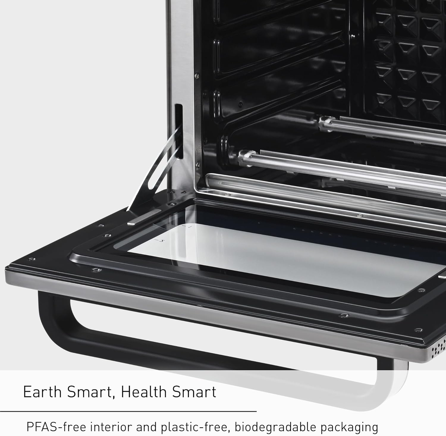 Panasonic FlashXpress Family Size Air Fryer Toaster Oven Combo, 11 Cooking Functions, 1800W PFAS-Free, Double Infrared Heating, Temperature Control Dial, Stainless Steel - NB-G211P