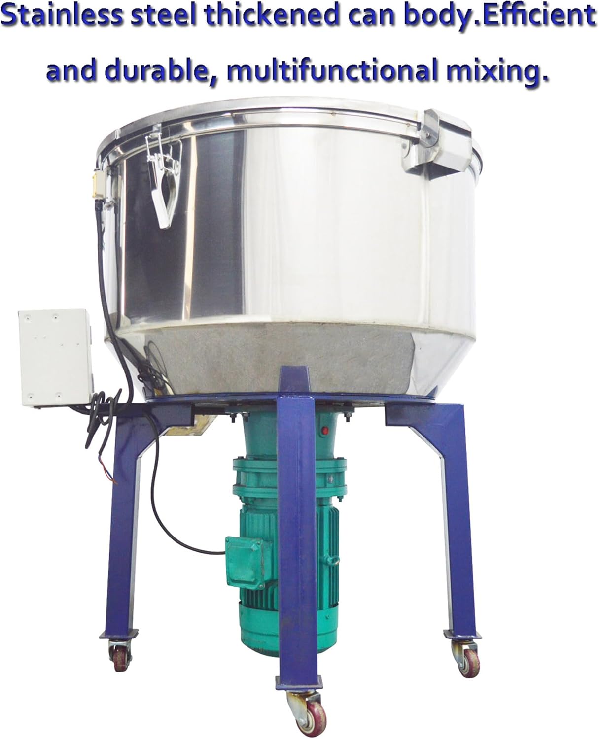 INTSUPERMAI Vertical Blender Drying Plastic Mixer Plastic Granules Power Blender Mixer Blending Machine 150kg Capacity Industrial Vertical Color Mixing Machine 220V