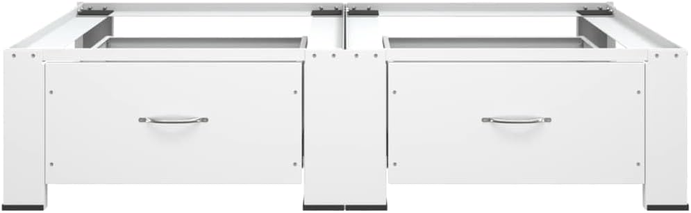 Washing and Drying Machine Pedestal with Pull-Out Shelves White,Home & Garden,Household Appliance Accessories,Laundry Appliance Accessories,Washer & Dryer Accessories,337045