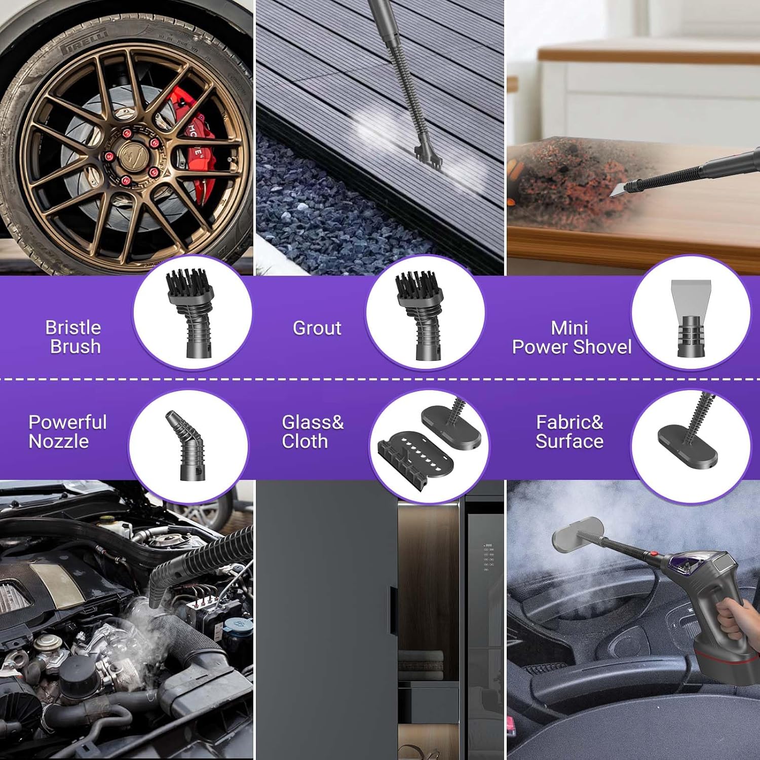 Steam Mop for Floor Cleaning, All in One Steam Cleaner for Home, Hardwood, Tile, Grout