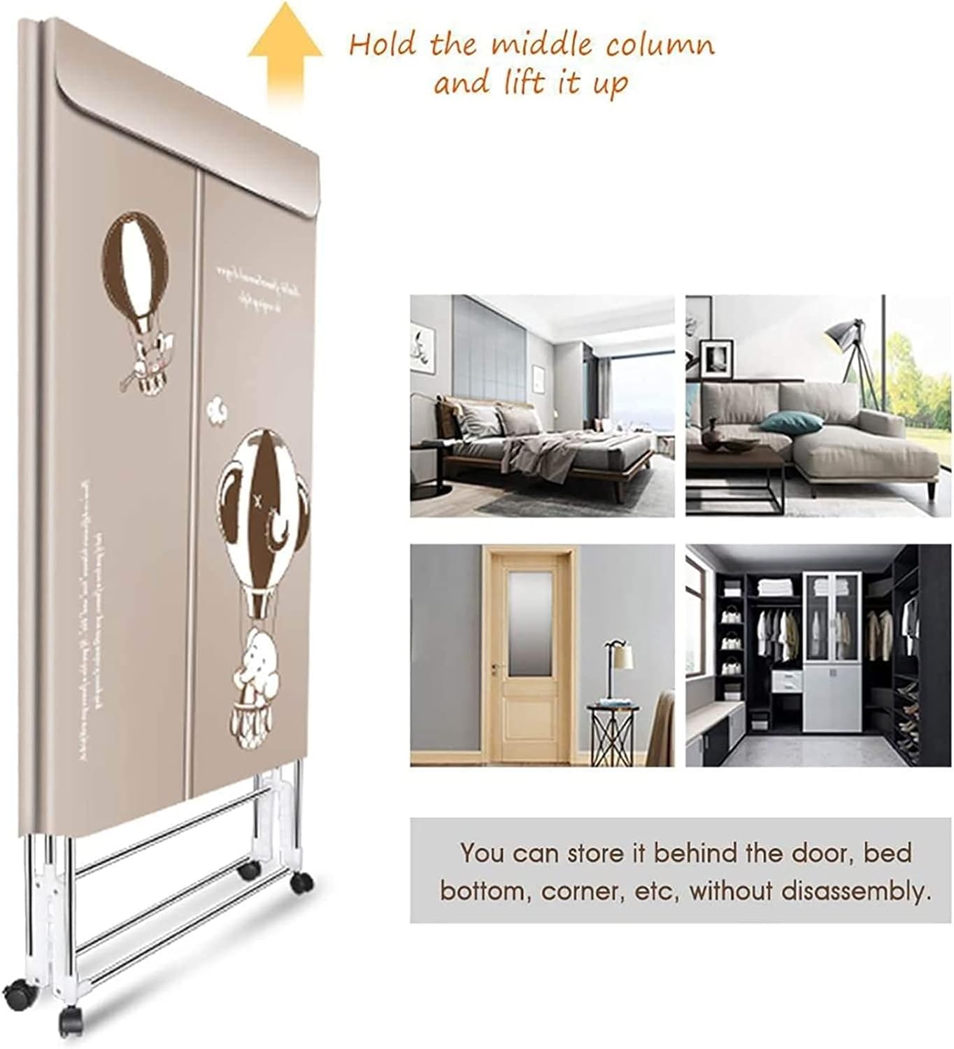 1500W Electric Clothes Drying Rack,Energy-Efficient Electric Clothes Dryer Machine,2 Layers of Space Heated Clothes Drying Pod Cabinet with Adjustable Timer,Low Noise and Negative Ion Purification