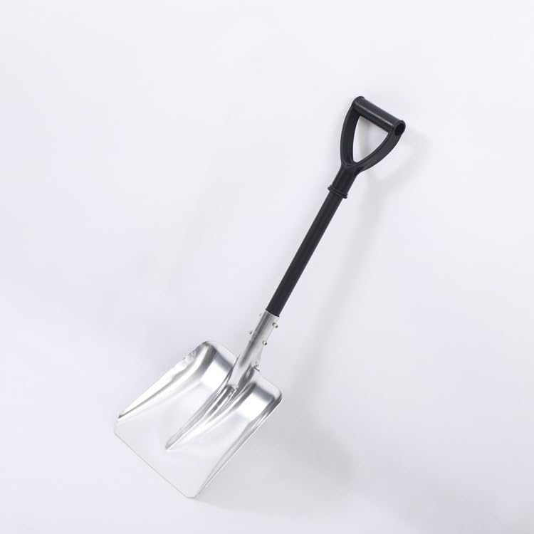 CHROX Snow Shovel for Driveway, Aluminum Folding Snow Shovel, Garden Spade Shovel for Digging with Detachable Shovel Handle and Wide Flat Head