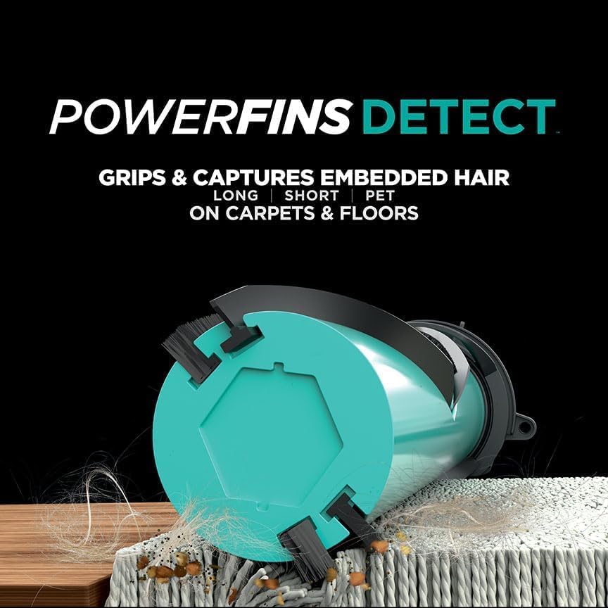 Shark Detect Lift-Away Upright Vacuum with PowerFins Detect Corded Self-Cleaning Brushroll for No Hair Wrap, Anti-Allergen and Odor Neutralizer Technology QU490QBL (Renewed)