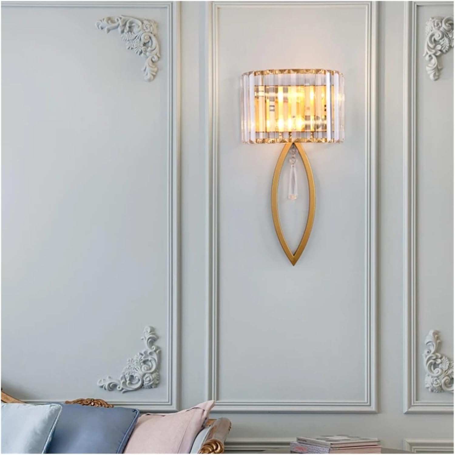 Modern Crystal LED Wall Lamp Parlor Bedroom Sconce E14 110-220V Surface Mount Aisle Lights,Household