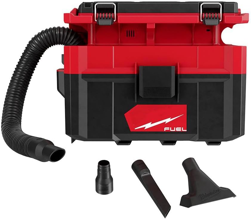 0970-20 M18 Fits Milwaukee Fuel Packout 2.5 Gallon Wet/Dry Vacuum Cleaner, Black Red