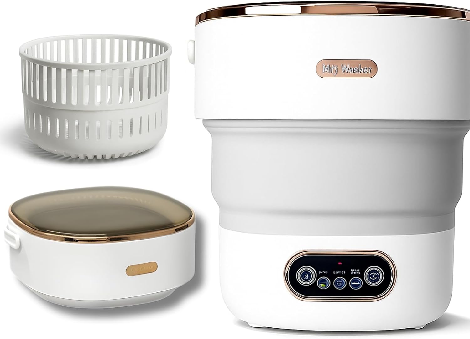 Portable Washing Machine, 17L/4 Gal, Foldable Mini Washing Machine, Mini Portable Washer, Easy To Use, Quiet and User Friendly, Great for Dorms Small Apartments Travelling